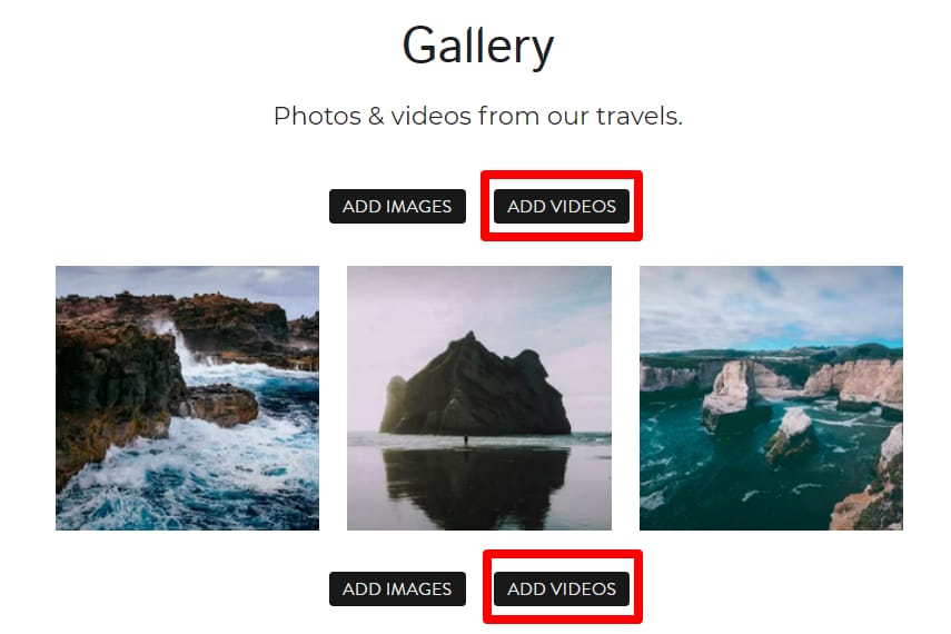 Strikingly gallery section Strikingly gallery section